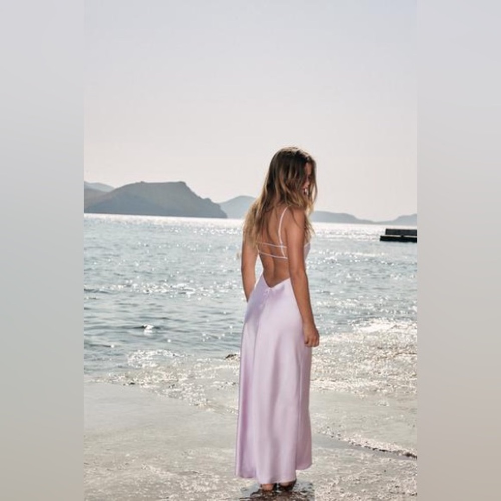 Zara Lilac Backless Dress